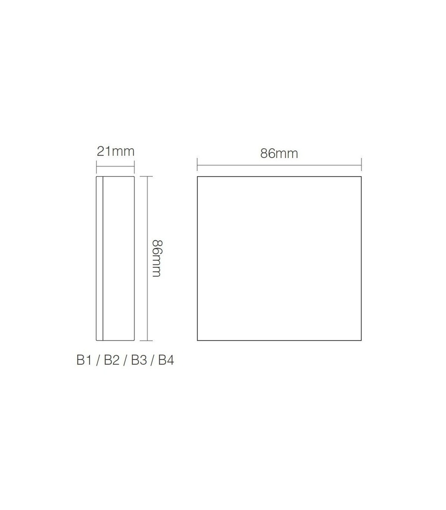 Mi-light B4 4-Zone Panel Remote RGB+CCT (2.4G) - Image 4