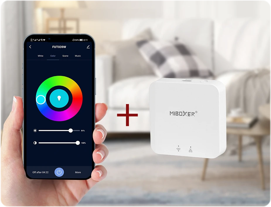 Mi-Light FUT077ZR 9W Deep Anti-glare RGB+CCT LED Downlight (Zigbee 3.0+2.4G) - Image 6