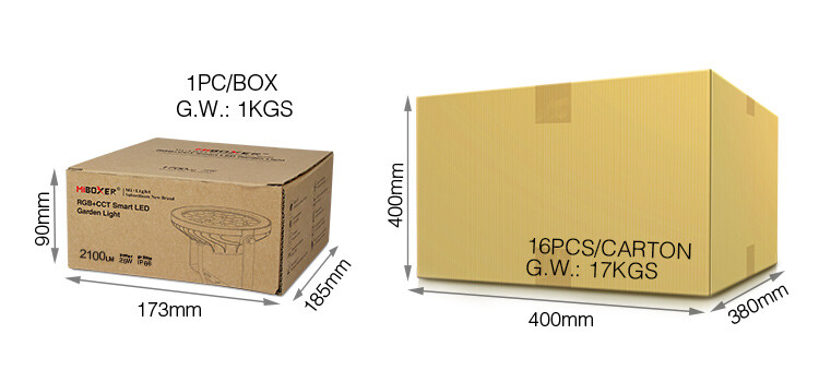Mi-Light FUTC05 25W RGB+CCT LED Garden Light (2.4G) - Image 7