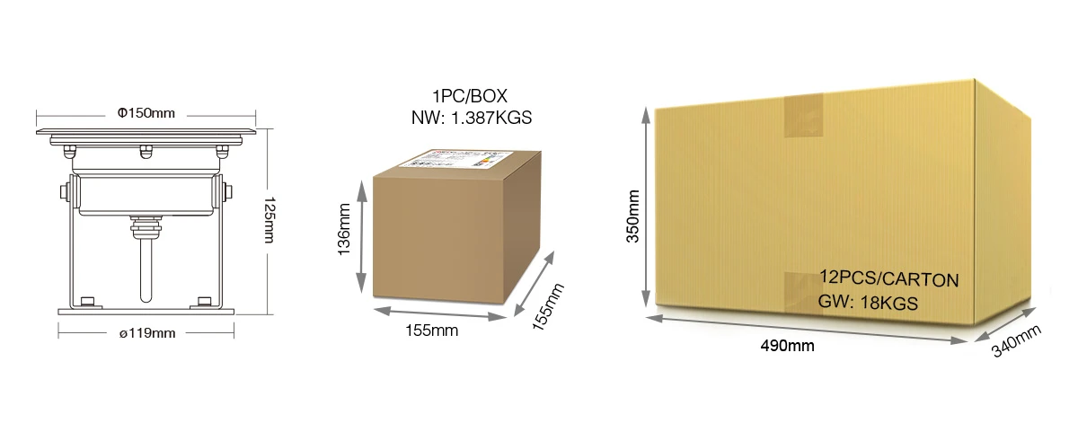 Mi-Light UW1 15W RGB+CCT Wall-mounted Underwater Light (LoRa 433MHz) - Image 4