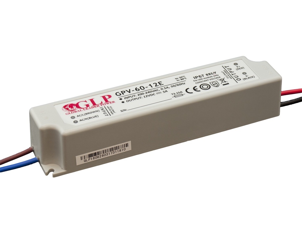 Transformator 12V konstantspänning 60W IP67