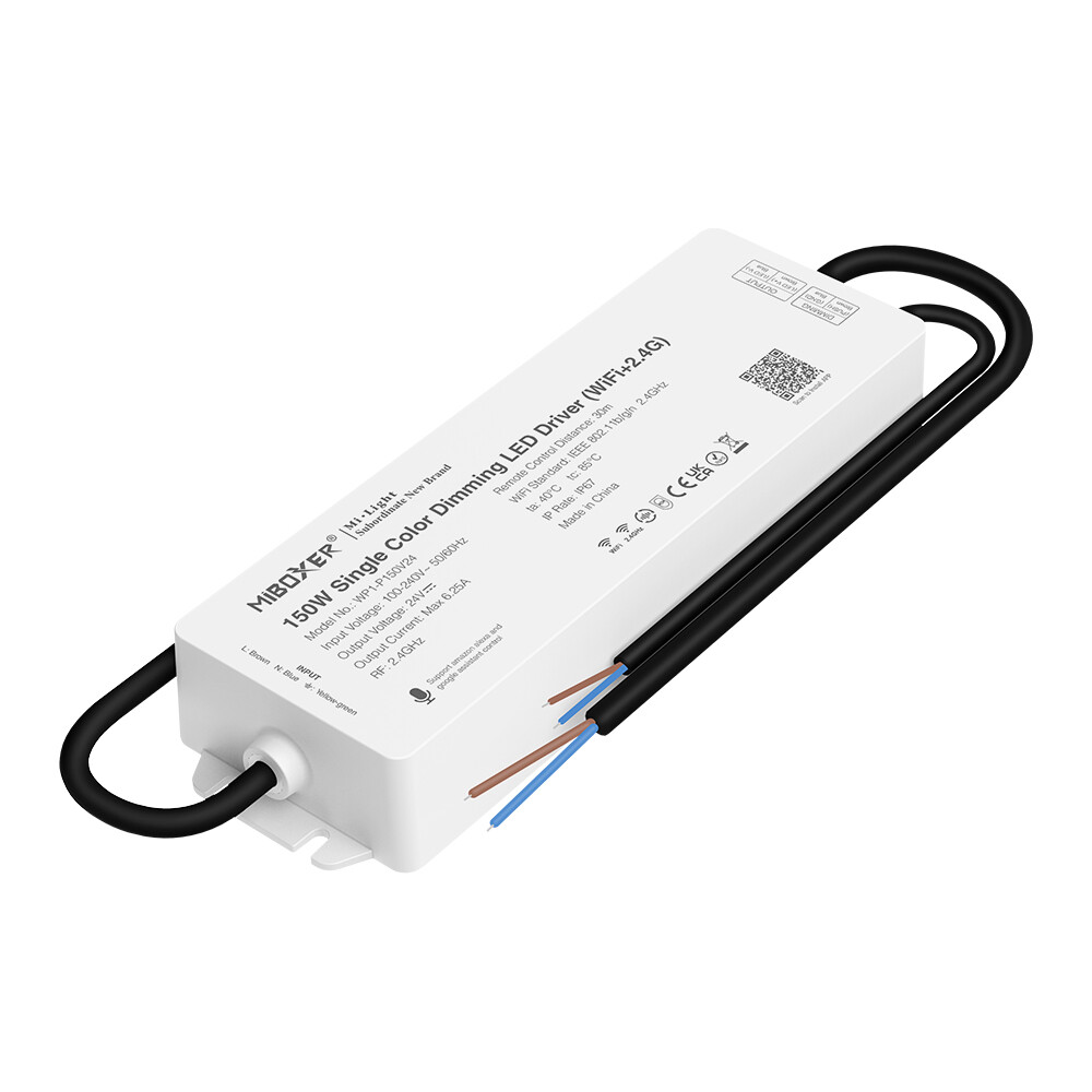 Mi-Light WP1-P150V24 150W enfärgad kontroller tranformator IP67 (WiFi+2.4G)