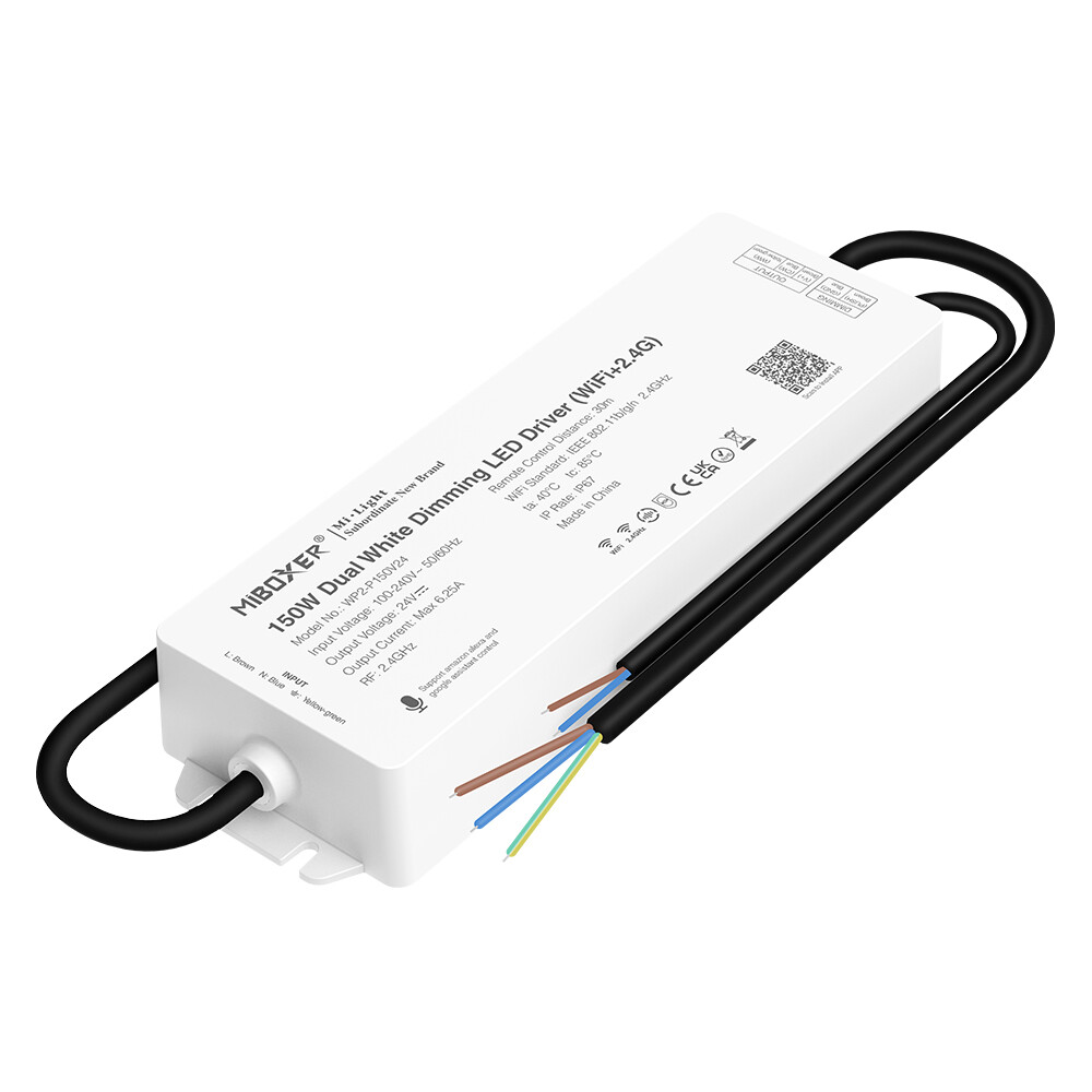 Mi-light WP2-P150V24 150W Dubbel vit kontroller med transformator IP67 (WiFi+2.4G)