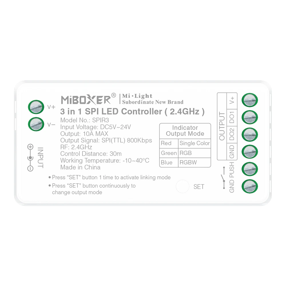 Mi-Light SPIR3 3-i-1 SPI LED-kontroller (2.4GHz)