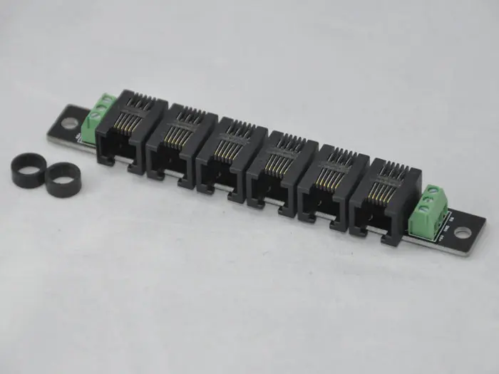 Patchpanel 6xRJ12, 2x skruvterminaler