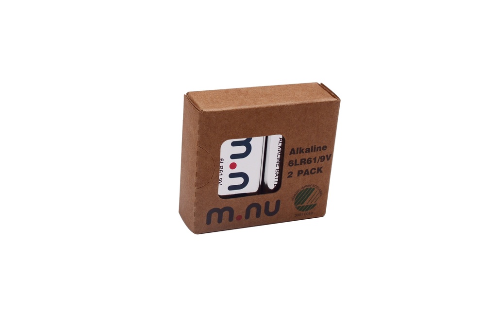 Alkaliska batterier 9V, 2-pack