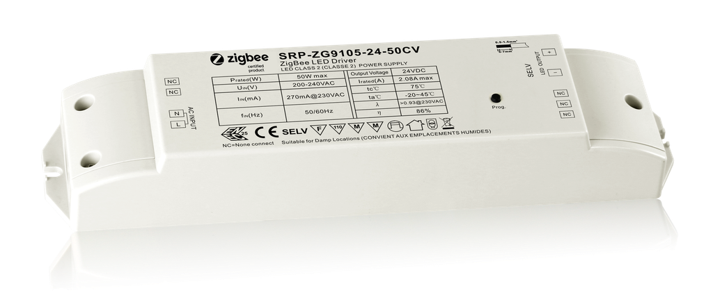 Drivdon Zigbee 50W 24V - Dimbar - Konstant Spänning