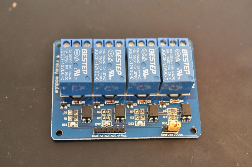 Relay board  5v/logic level operation 4 channels - assembled
