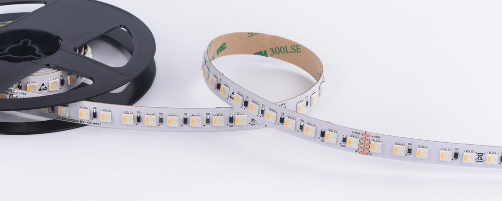 LED-list för långa dragningar 15m och uppåt - MaxRun - RGBW - IP67 - 48V