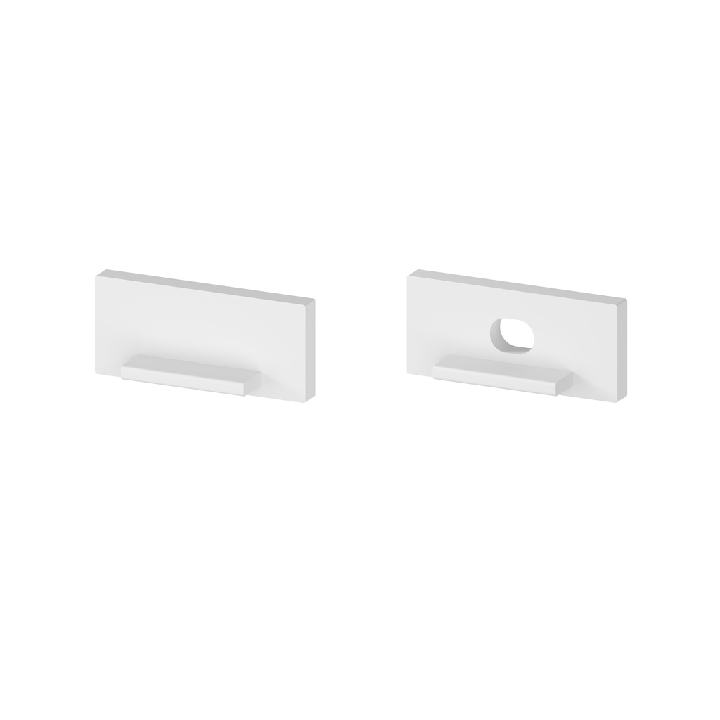 Ändlock till vattentålig aluminiumprofil för LED-list - 2 st
