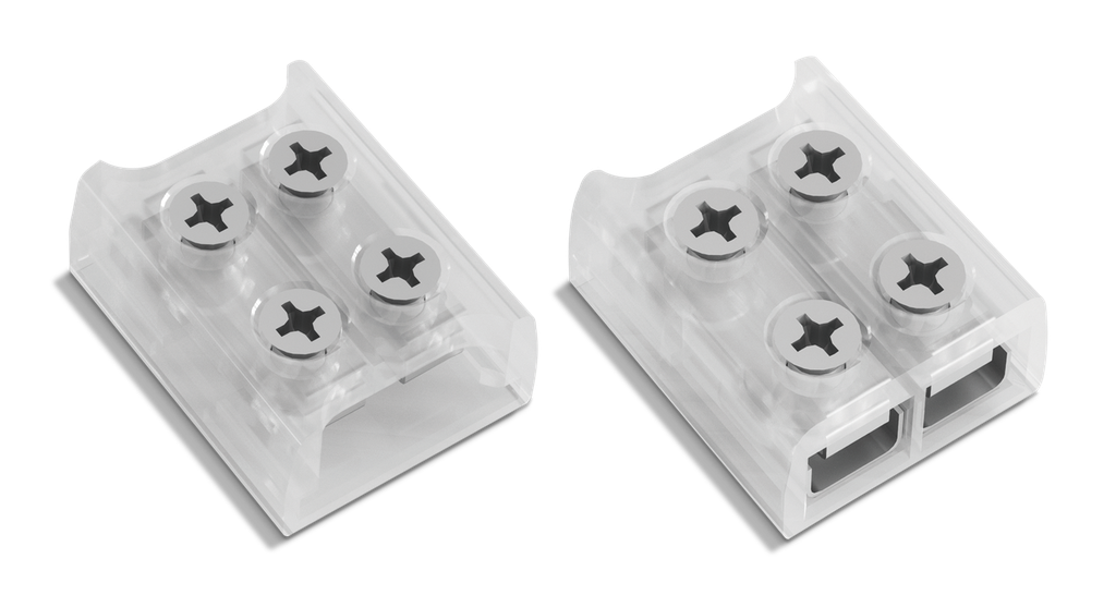LED-skarv - Heavy Duty med skruvterminal - 8/10mm -2-pin - IP20