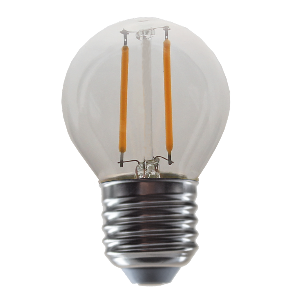 LED lampa Filament E27, G45, 2,2W, 250 lm
