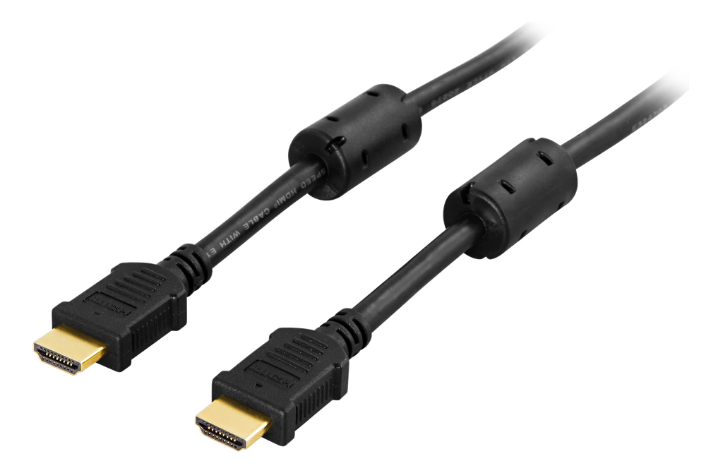HDMI kabel 1m, Premium High Speed HDMI with Ethernet, svart