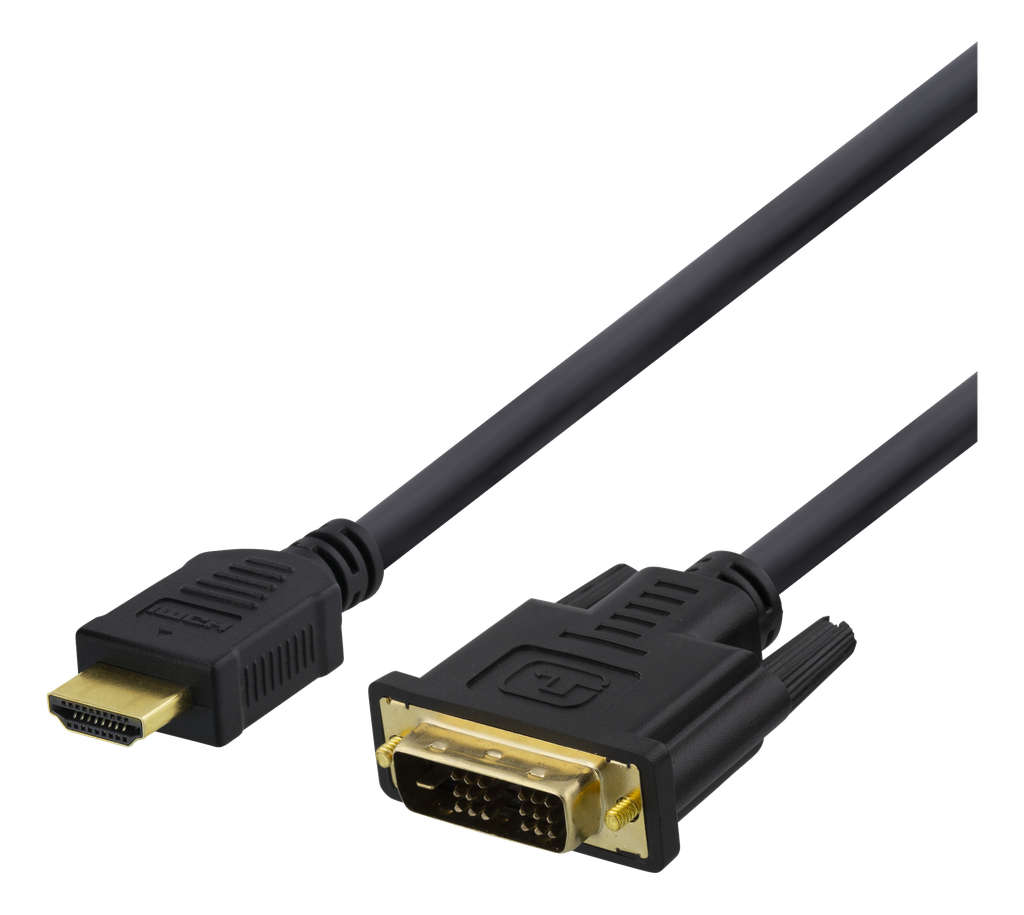 HDMI till DVI-kabel 1m, Full HD, svart