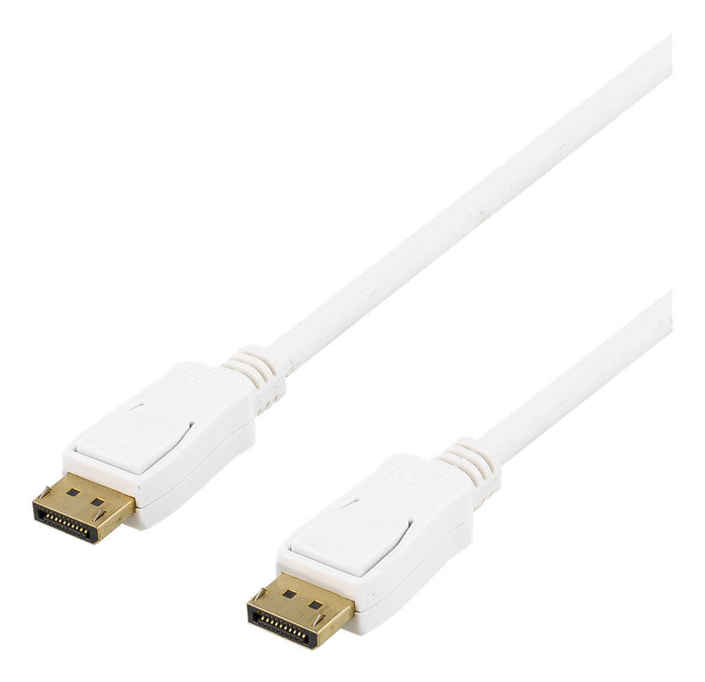 DisplayPort kabel 20m, 20-pin ha - ha, vit