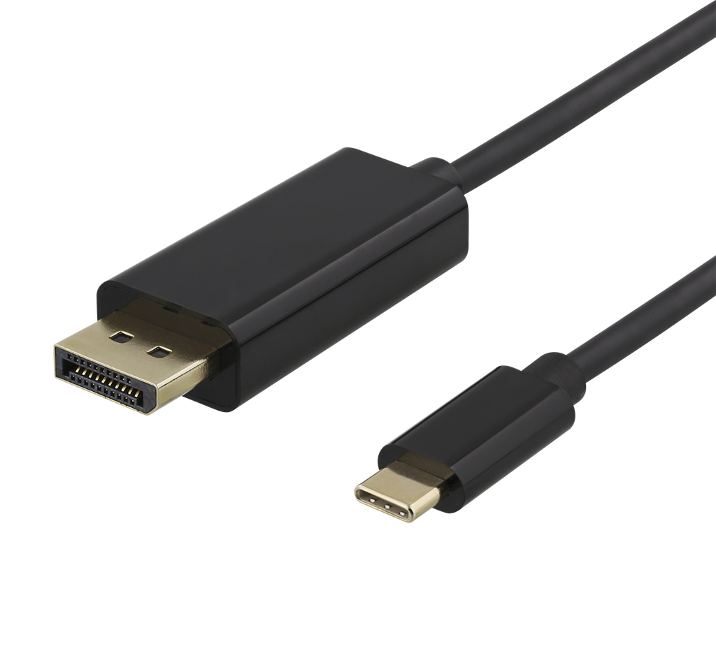 USB-C till DisplayPort-kabel, 1m, 4K@60Hz, svart