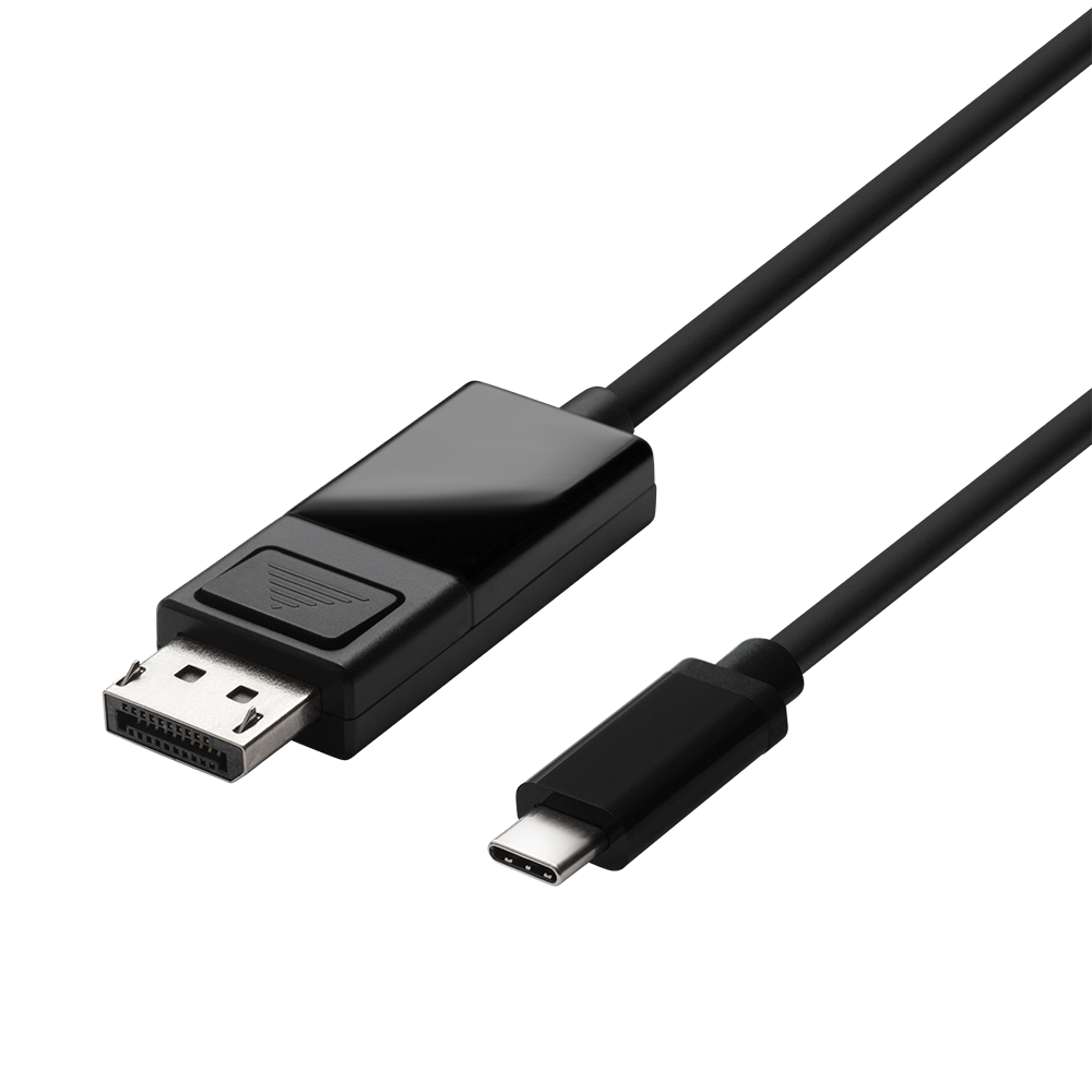 USB-C till DisplayPort-kabel, 1,8m, 32,4 Gbit/s, 8K 30Hz svart