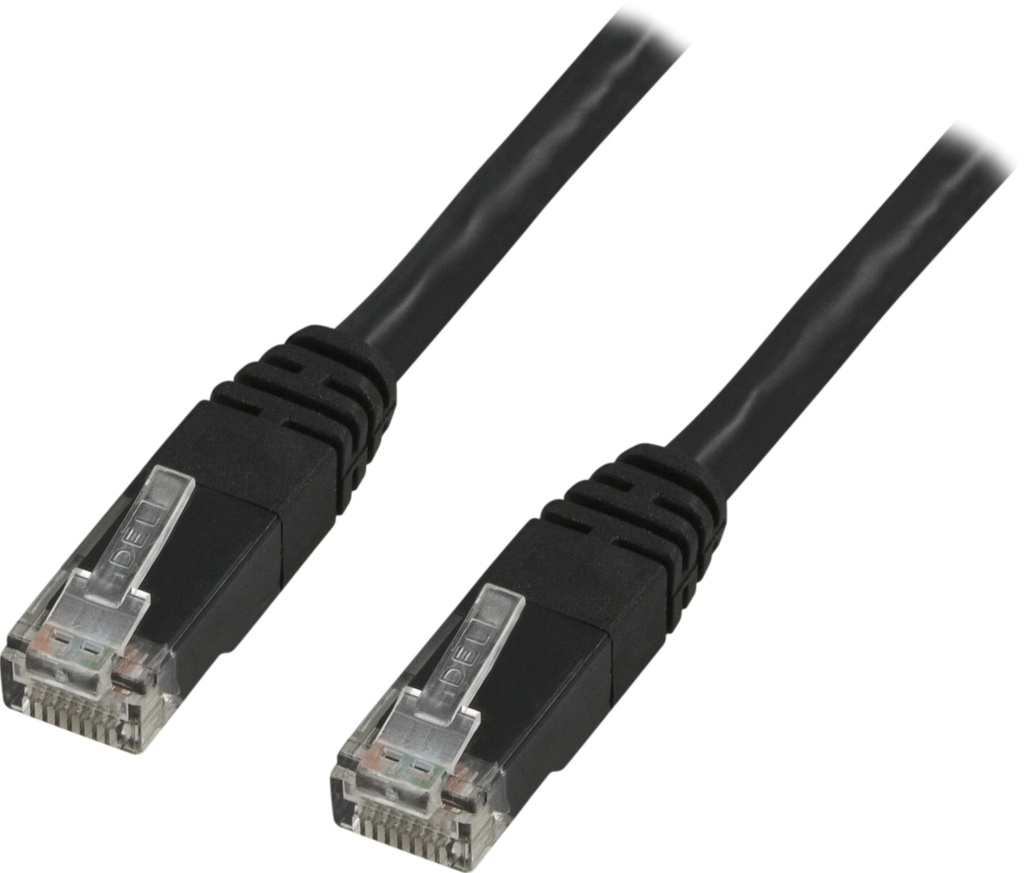 Nätverkskabel 2m U/UTP Cat5e, svart