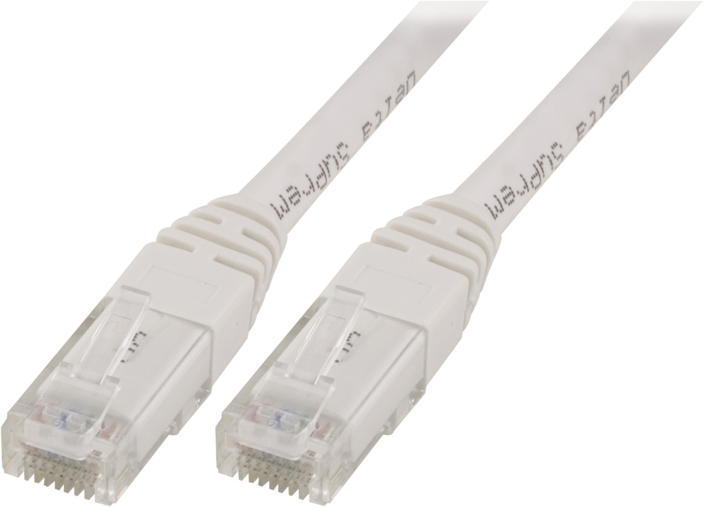 Nätverkskabel 3m U/UTP Cat5e, vit