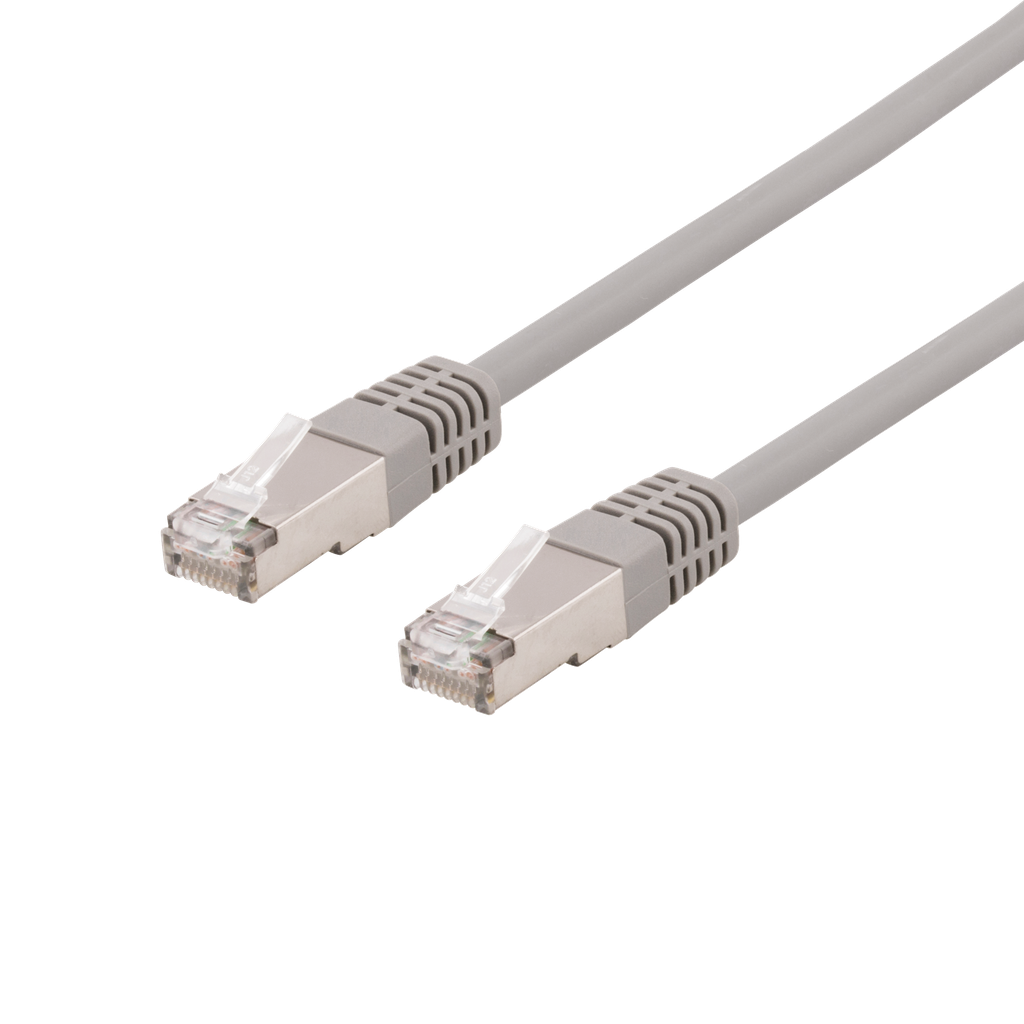 Nätverkskabel 0,3m U/FTP Cat6a, Delta cert, LSZH, grå