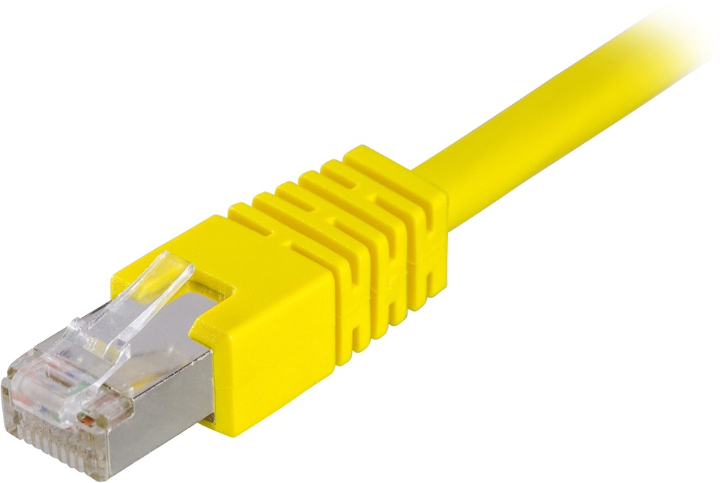 Nätverkskabel 0,7m F/UTP Cat6, LSZH, gul
