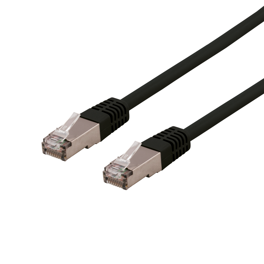 Nätverkskabel 25m U/FTP Cat6a, delta cert, LSZH, svart