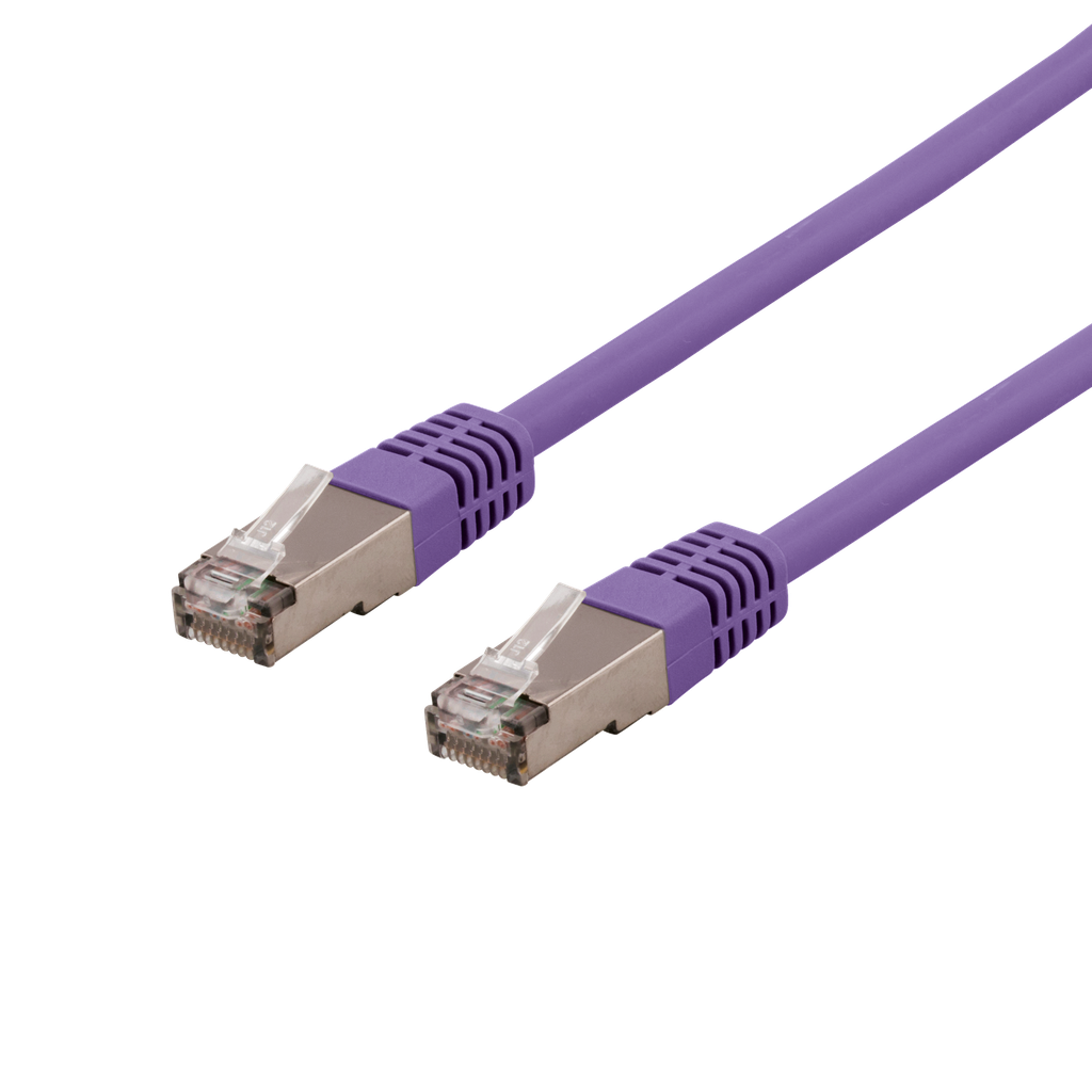 Nätverkskabel 2m U/FTP Cat6a, delta cert, LSZH, lila