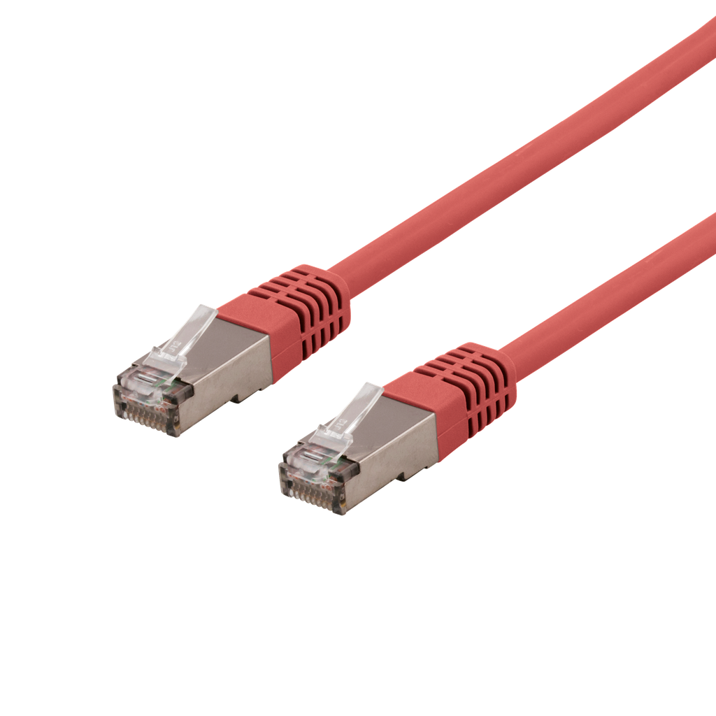 Nätverkskabel 3m U/FTP Cat6a, delta cert, LSZH, röd