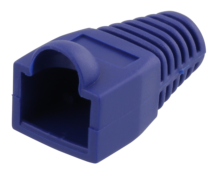 DELTACO RJ45 brytskydd, för kablage med 6,8mm i diameter, blå, 20-pack