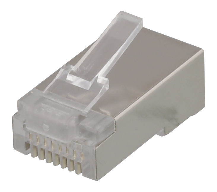 DELTACO RJ45 kontaktdon för patchkabel, Cat5e, skärmad, 20-pack