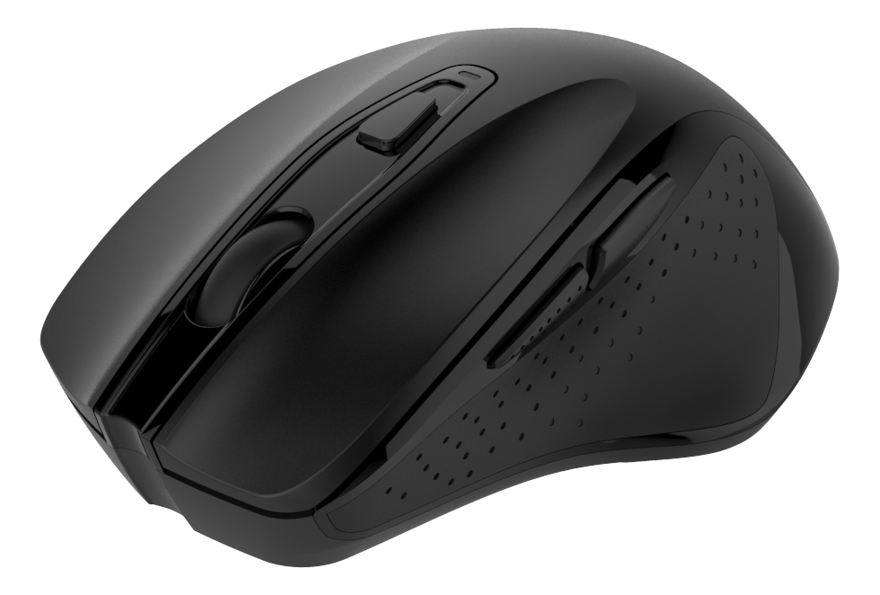 DELTACO Wireless office silent mouse, ergonomic shape, USB rec