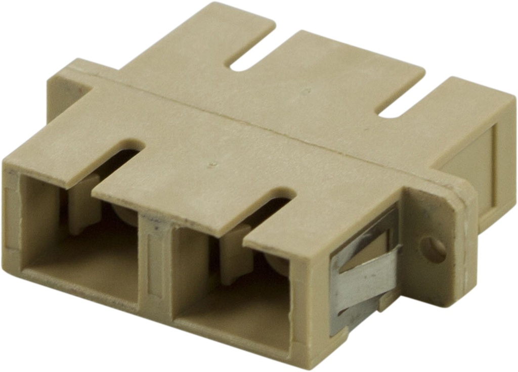 DELTACO snap-in skarvdon för fiber, 2xSC-SC, Multimode, duplex, beige