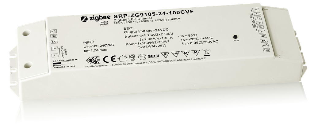 Drivdon Zigbee 100W 24V - Dimbar - Konstant Spänning