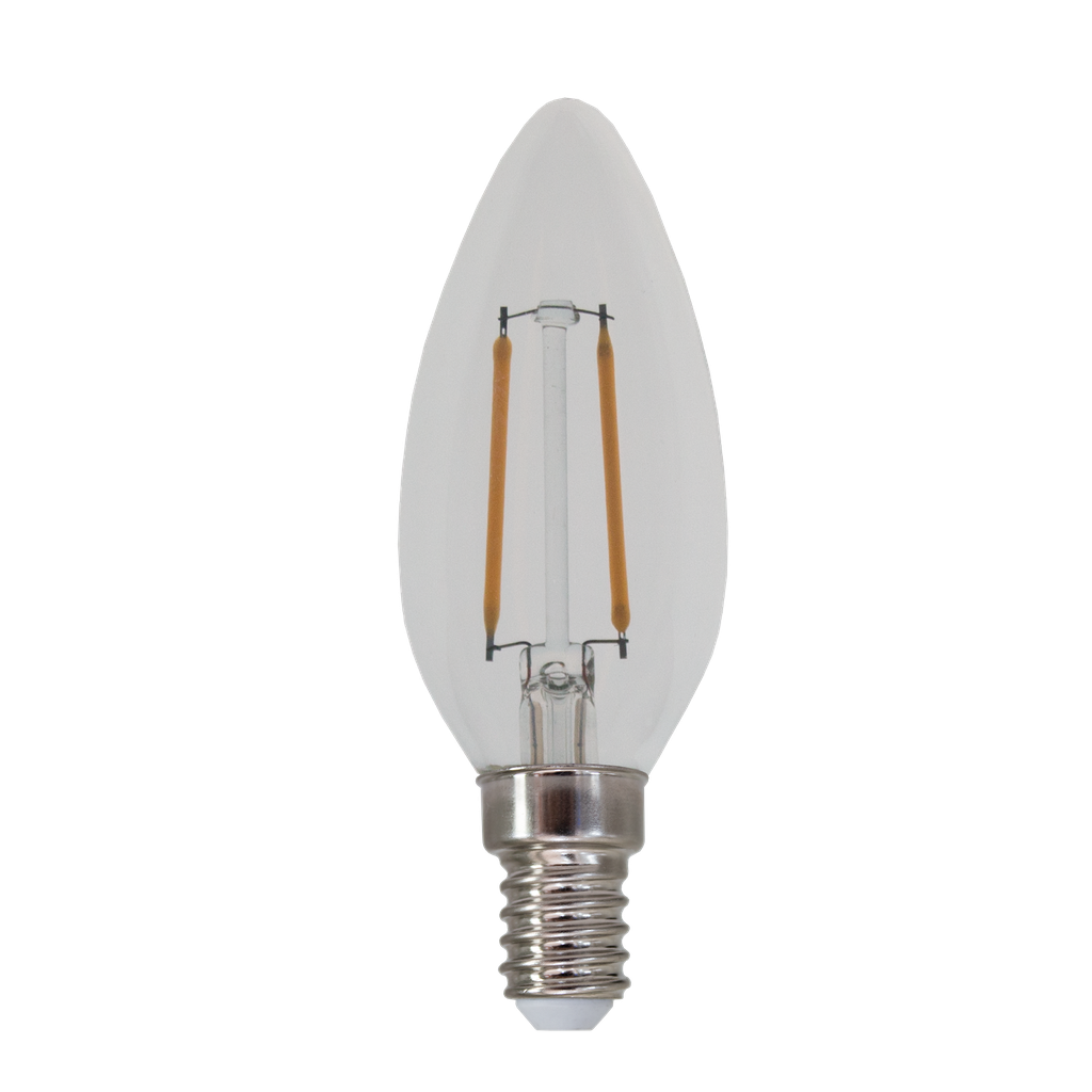 LED lampa Filament E14, C35, 2,2W, 250 lm