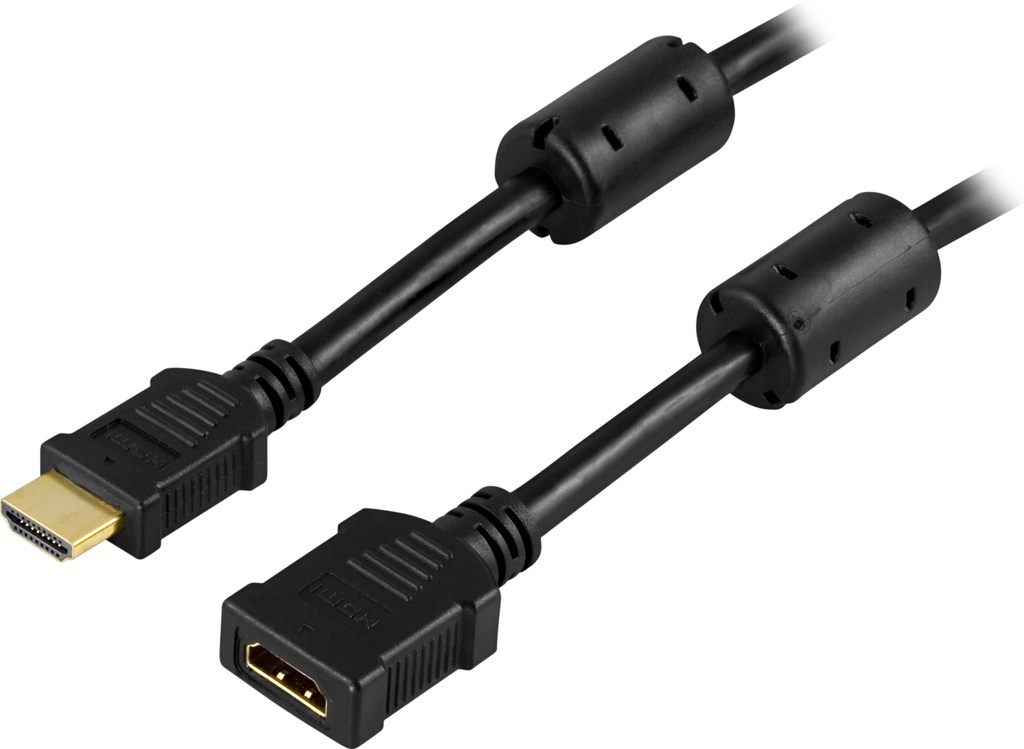 HDMI förlängningskabel 2m, 4K 60hz, svart