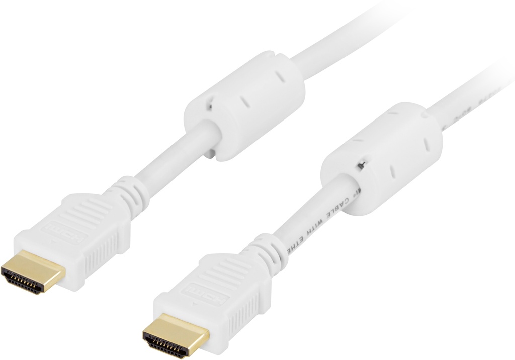 HDMI kabel, HDMI High Speed with Ethernet, 4K, 7m, vit
