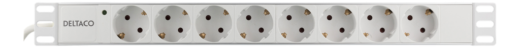 Grenuttag 2m, 8xCEE 7/4, 1xCEE 7/7, vit