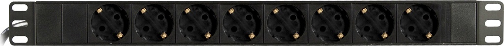 Grenuttag 2m, 8xCEE 7/4, 1xCEE 7/7, svart