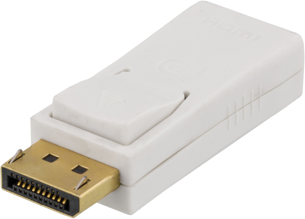 DisplayPort till HDMI adapter, 4K UHD i 30Hz, vit
