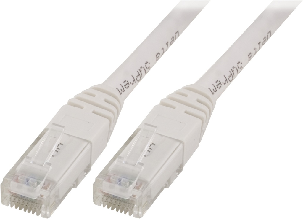 Nätverkskabel 10m U/UTP Cat5e, vit