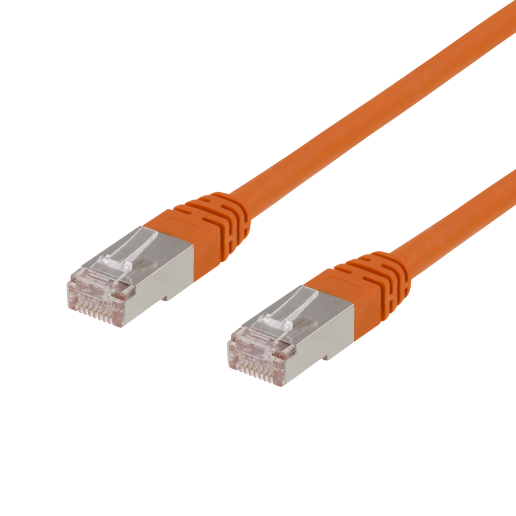Nätverkskabel 1,5m F/UTP Cat6, 250MHz, Delta, LSZH, orange