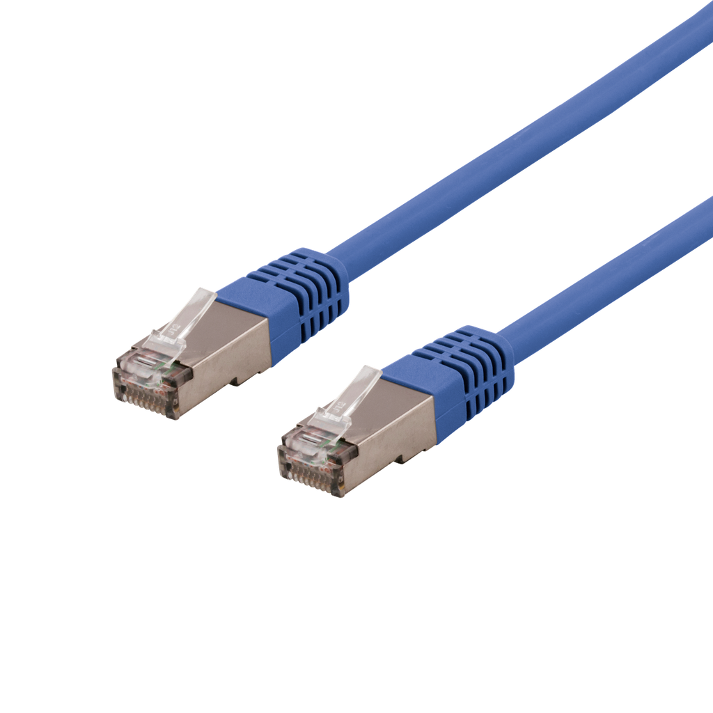 Nätverkskabel 3m U/FTP Cat6a, Delta cert, LSZH, blå