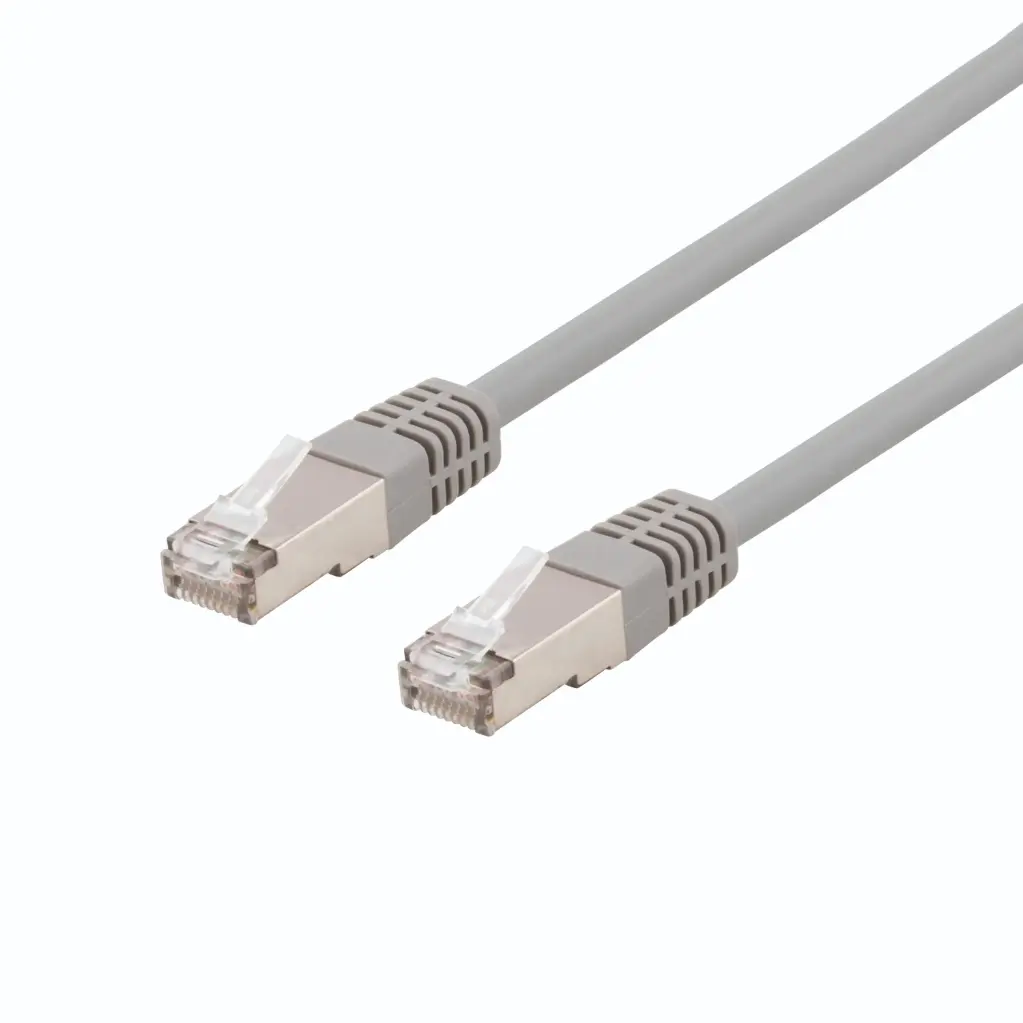 Nätverkskabel 5m U/FTP Cat6a, LSZH, grå