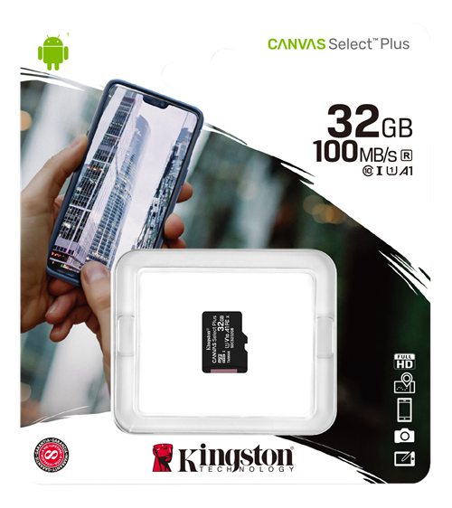Kingston microSDXC - 32GB - High Performance - UHS-I U1 - Class 10 A1