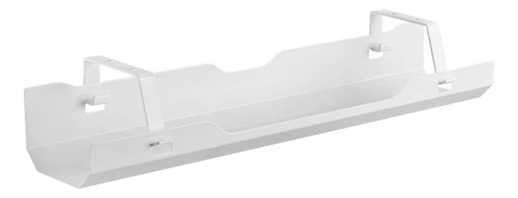 DELTACO Office, Under-desk cable management tray, steel, 600x135x108mm