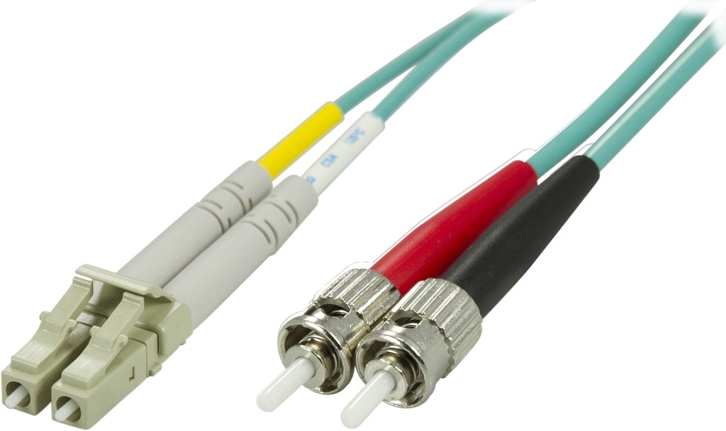 DELTACO OM3 fiberkabel LC - ST, duplex, multimode, 50/125, 1m