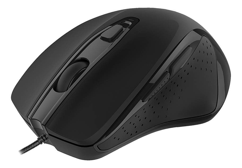 DELTACO Wired office silent mouse, ergonomic shape, black