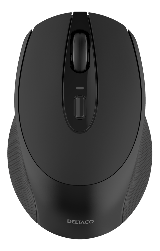 DELTACO Wireless office silent mouse, USB receiver, rubber coated