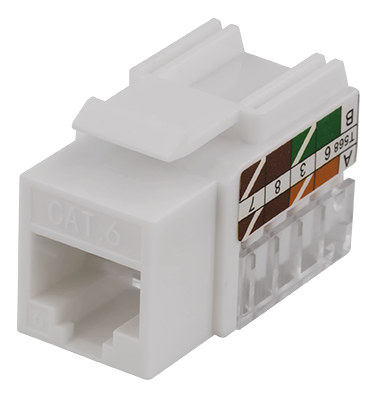 DELTACO UTP Cat6 Keystone kontaktdon, 90 grader, "Tool-free"