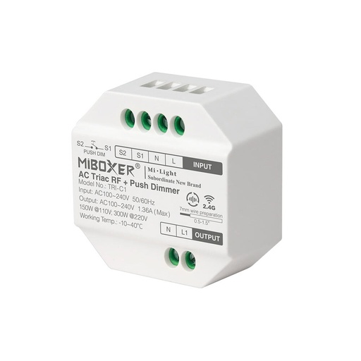 [181824] Mi-Light TRI-C1 AC Triac Dimmer (2.4G + Push)
